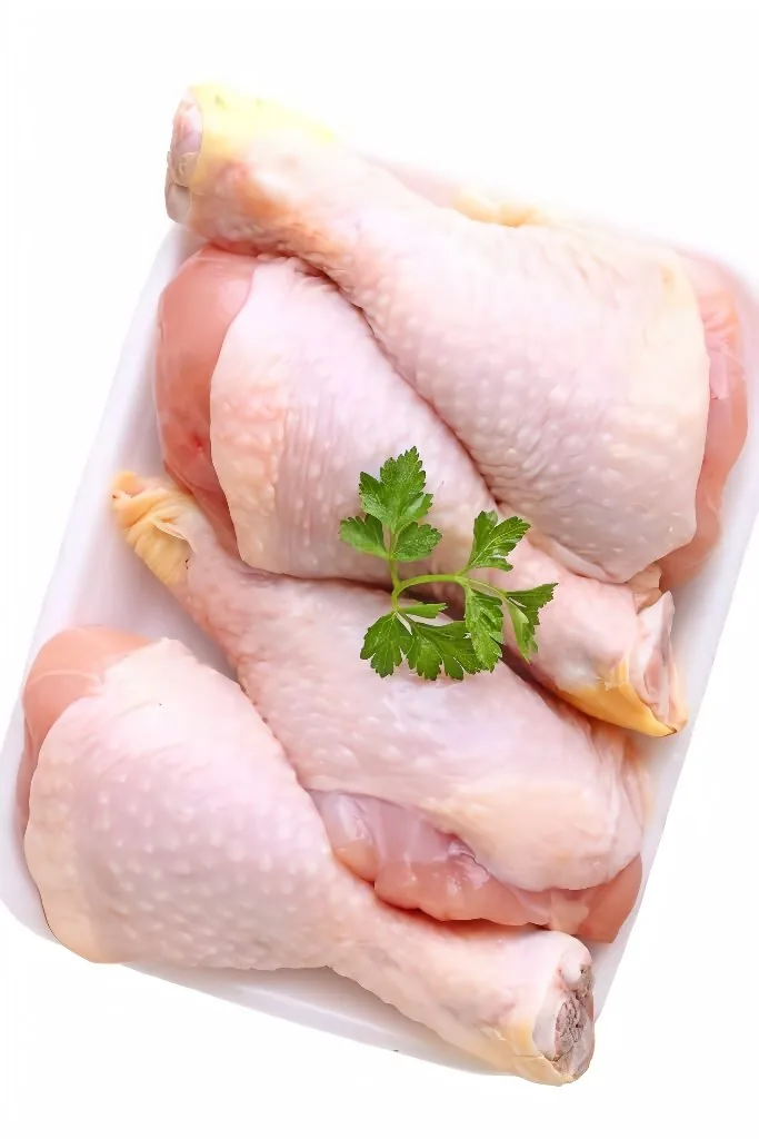 Packed frozen chicken portions